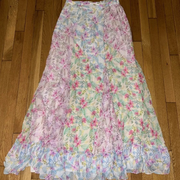 Love Shack Fancy Nappa Maxi Skirt Size 10 - Picture 6 of 6
